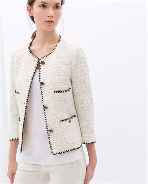 veste chanel zara|veste femme femme zara.